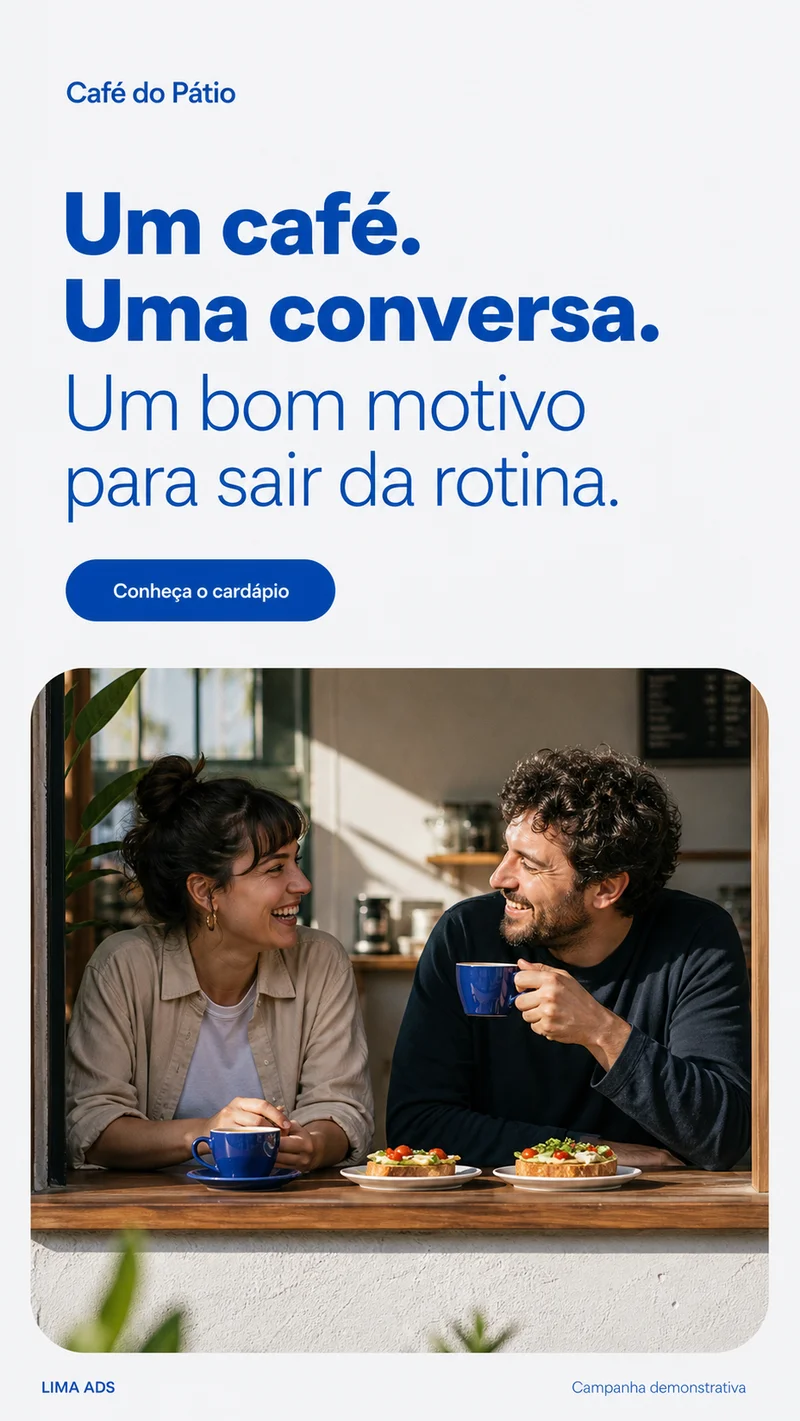 Campanha demonstrativa de cafeteria — 03 · Convidar